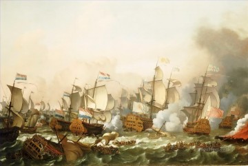 Ludolf Bakhuizen La batalla de Barfleur 1692 Guerra marítima Pinturas al óleo